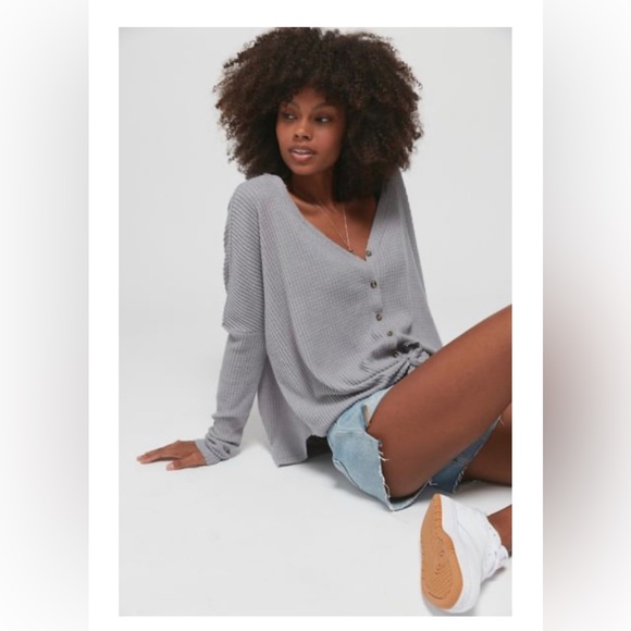 Urban Outfitters Thermal Button Up Top - Picture 5 of 5